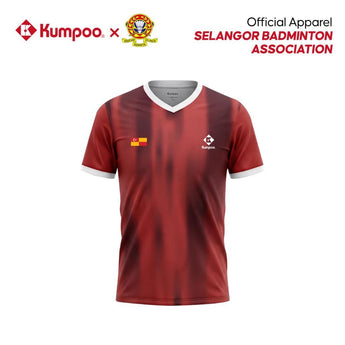 KUMPOO Tournament Jersey - K261M-1154  with SELANGOR logo (Red / Blue )