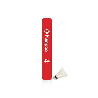 KUMPOO  Shuttlecock - RED 4 (12-Pack) - 1 tube