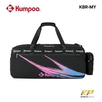 KUMPOO Badminton Square Bag KBR-MY  (Black / White) - Exclusive Wang Xiao Yu-Malaysia Edition