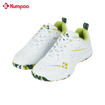 KUMPOO Badminton Shoes KH-E317 (White/Blue; White/Green) - Unisex