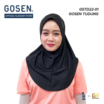 GOSEN Sports Muslimah Tudung Hijab - Black GSTD22-01