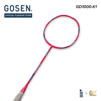 GOSEN Badminton Rackets GD1000K1 - 4U/G5 (Max 30 lbs) - Light Head-Heavy [For Smash] (Unstrung)